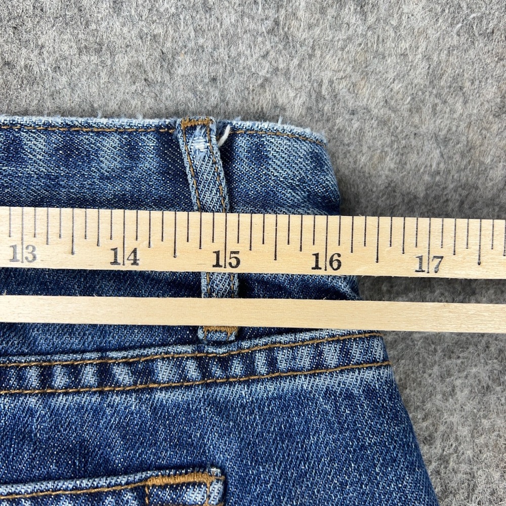 J Crew Jeans Womens 10 Blue Wide Leg Boot Cut Baggy Cotton Denim Pants Y2K VTG - Picture 8 of 12